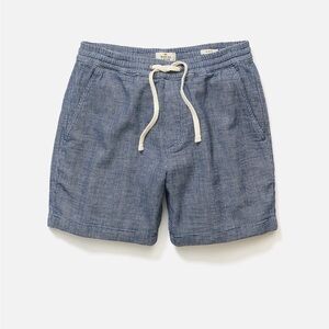 Marine Layer Blue Patterned Swim Trunks